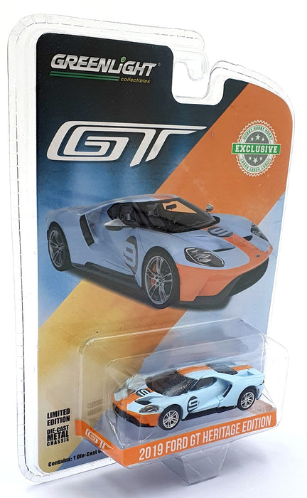 Greenlight 1/64 Scale 37230-E - 2017 Ford GT Heritage Edition - Blue/Orange