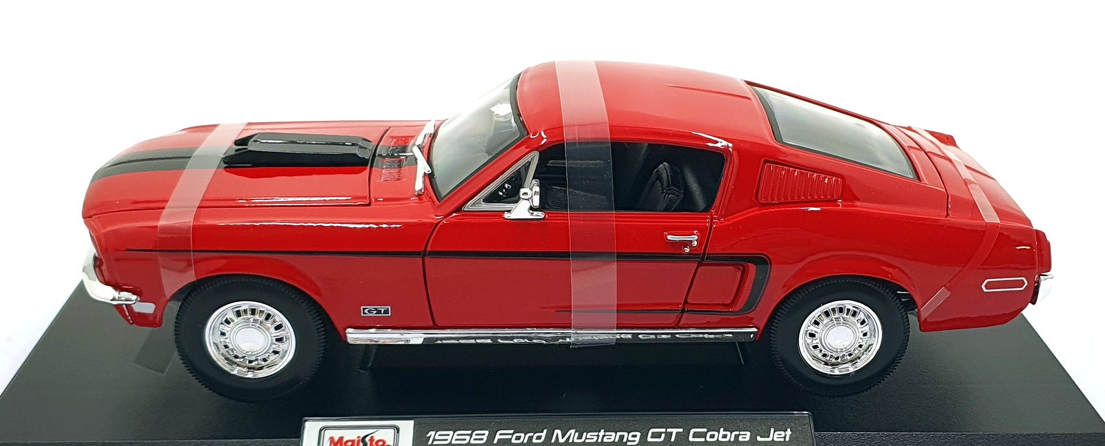 Maisto 1/18 Scale Diecast 46629 - 1968 Ford Mustang GT Cobra Jet - Red