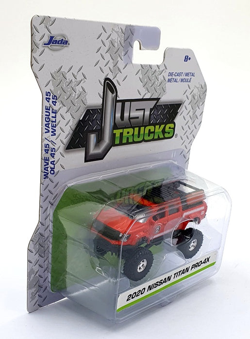 Jada Just Trucks 1/64 Scale 14020 - 2006 Nissan Titan Pro-4X - Red/Black