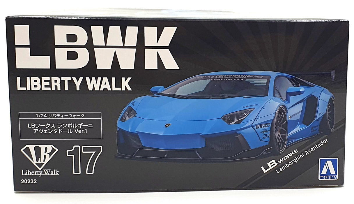 Aoshima 1/24 Scale Kit 20232 - LBWK LB17 Lamborghini  Aventador Model Kit