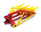 Corgi Toys Appx 9cm Long Model 56 - Four Furrow Plow - Yellow/Red