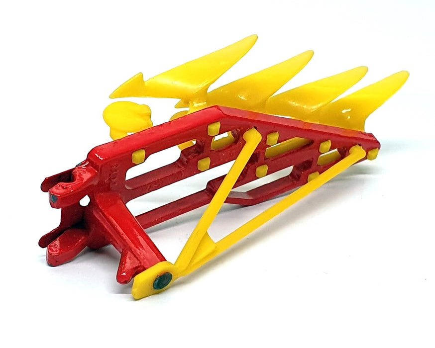 Corgi Toys Appx 9cm Long Model 56 - Four Furrow Plow - Yellow/Red