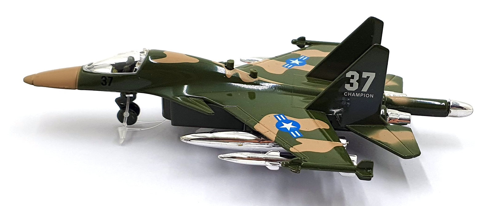 Combat Mission 1/120 Pull Back and Go TY2930 Fighter Planes Lights/Sounds Green