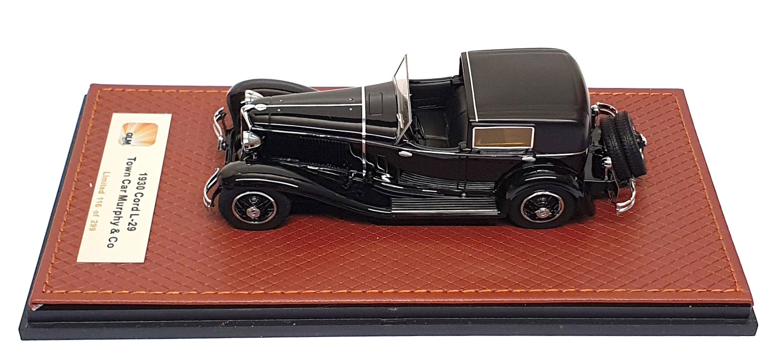 GLM 1/43 Scale GLM-43108101 - 1930 Cord L-29 Town Car Murphy & Co. - Black