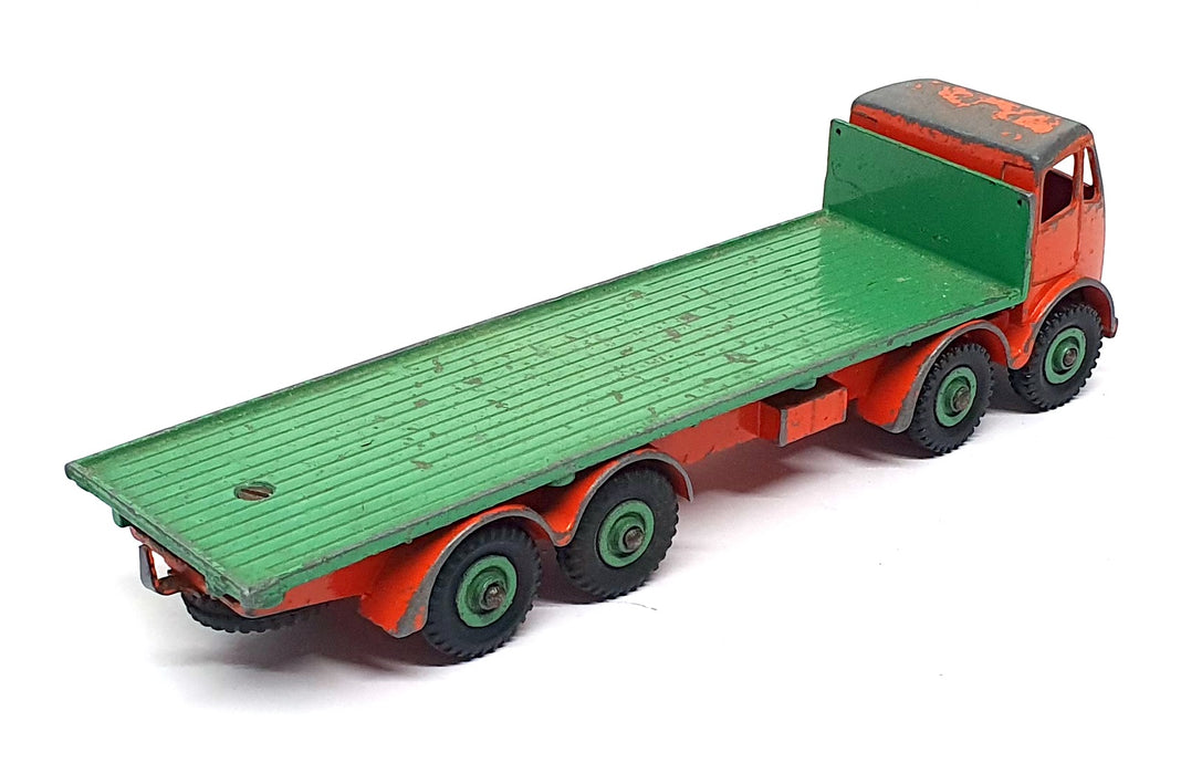 Dinky 18cm Long Original Diecast 31526D - Foden Flat Truck - Orange/Green