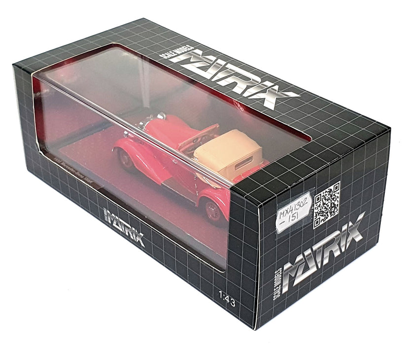 Matrix 1/43 Scale MX41302-151 - 1935 Mercedes Benz 500K 3-Position DHC - Red