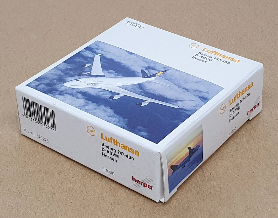 Herpa 1/1000 Scale 570275 - Boeing 747-400 D-ABVM Hessen Lufthansa