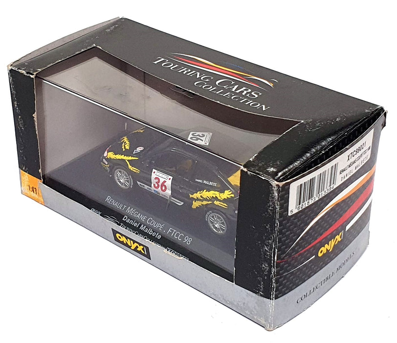 Onyx 1/43 Scale XTC99021 - Renault Megane #36 FTCC 98 D. Malbete - Black