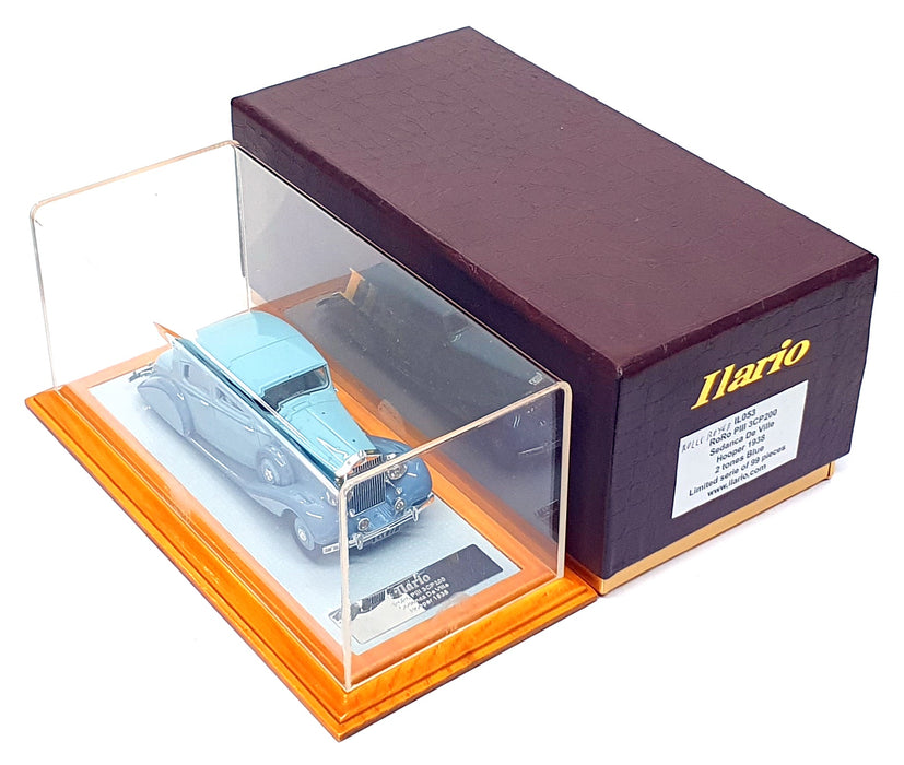Ilario 1/43 Scale IL053 1938 Rolls Royce Phantom III Sedanca De Ville - 2T Blue