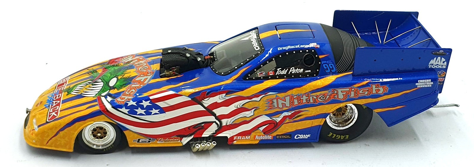 Action 1/24 Scale 103285 - Chevrolet Funny Car Dragster 2002 Nitro Fish - Paton