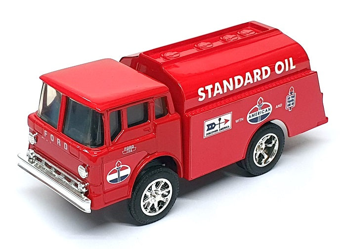 Ertl Appx 17cm Long 1482 - 1966 Ford Gas Truck (American) Coin Bank - Red