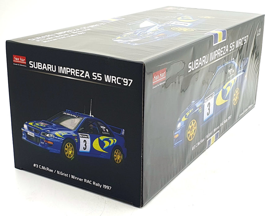 Sun Star 1/18 Diecast 5781 - Subaru Imprezza S5 WRC'97 #3 1st RAC Rally 1997