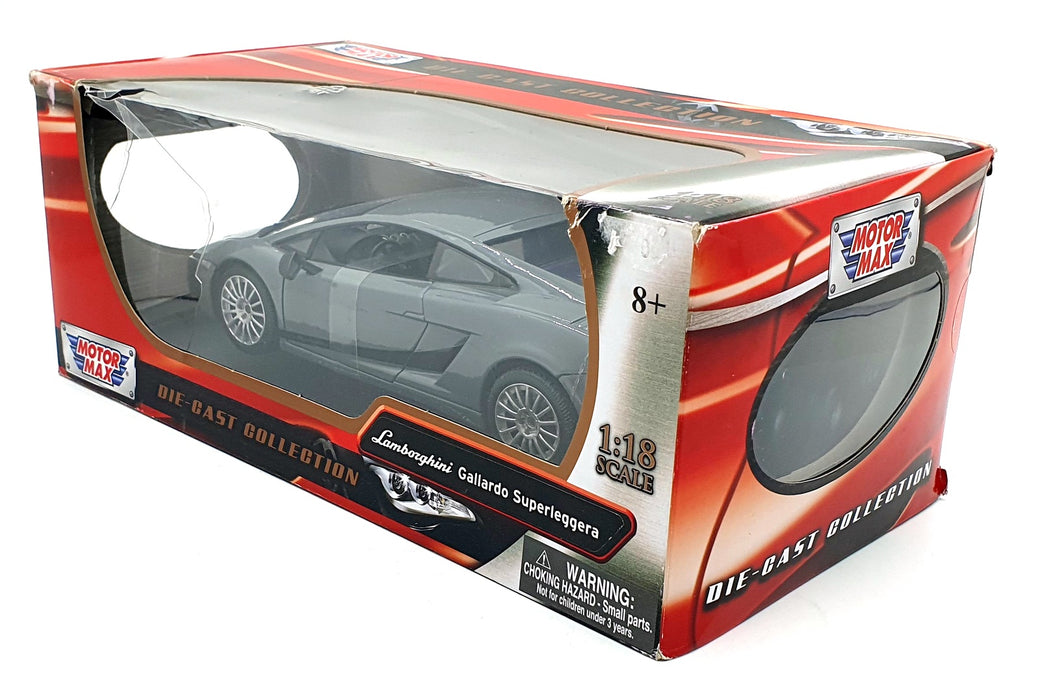 Motor Max 1/18 Scale Diecast 73181 - Lamborghini Gallardo Superleggera - Grey