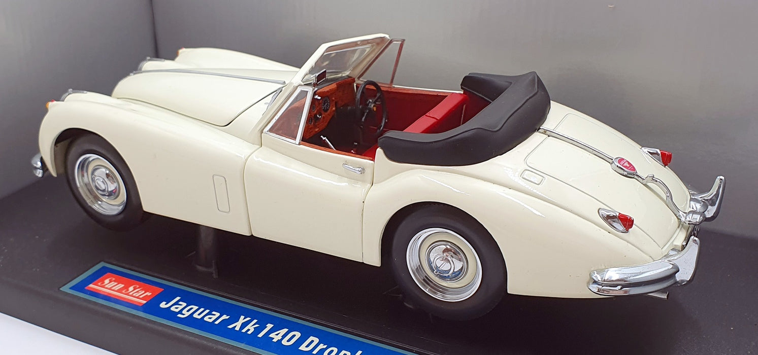 Sun Star 1/18 Scale 2803 - Jaguar XK140 Drophead Coupe - White