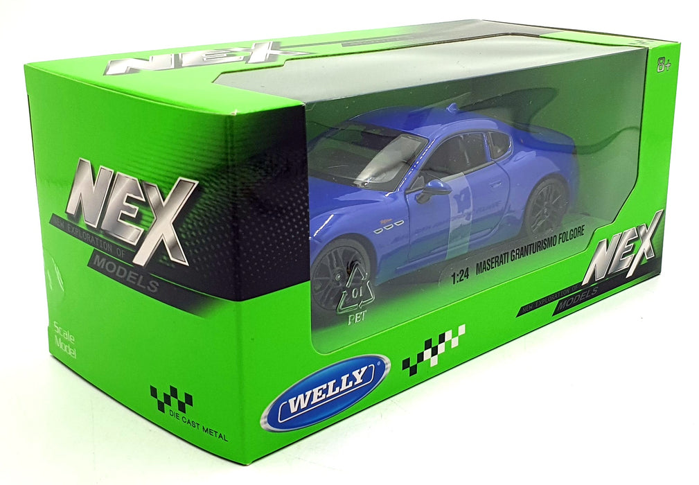 Welly NEX 1/24 Scale Diecast 24125W-M.BU - Maserati Granturismo Flogore Blue