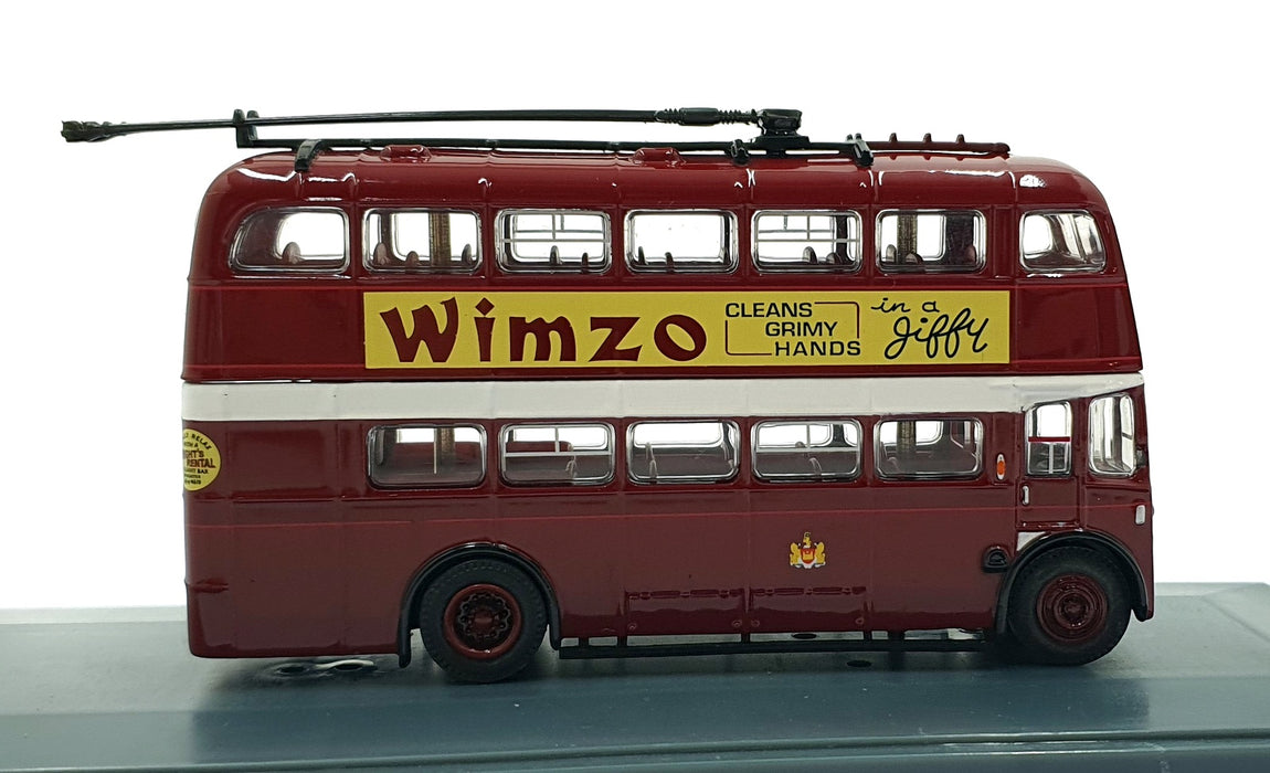 Corgi 1/76 Scale OM41414A - ROE Trolleybus Doncaster Dual Destination - Dark Red