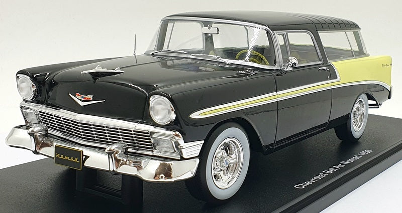 KK Scale 1/18 Scale KKDC181293 - 1956 Chevrolet Bel Air Nomad - Black
