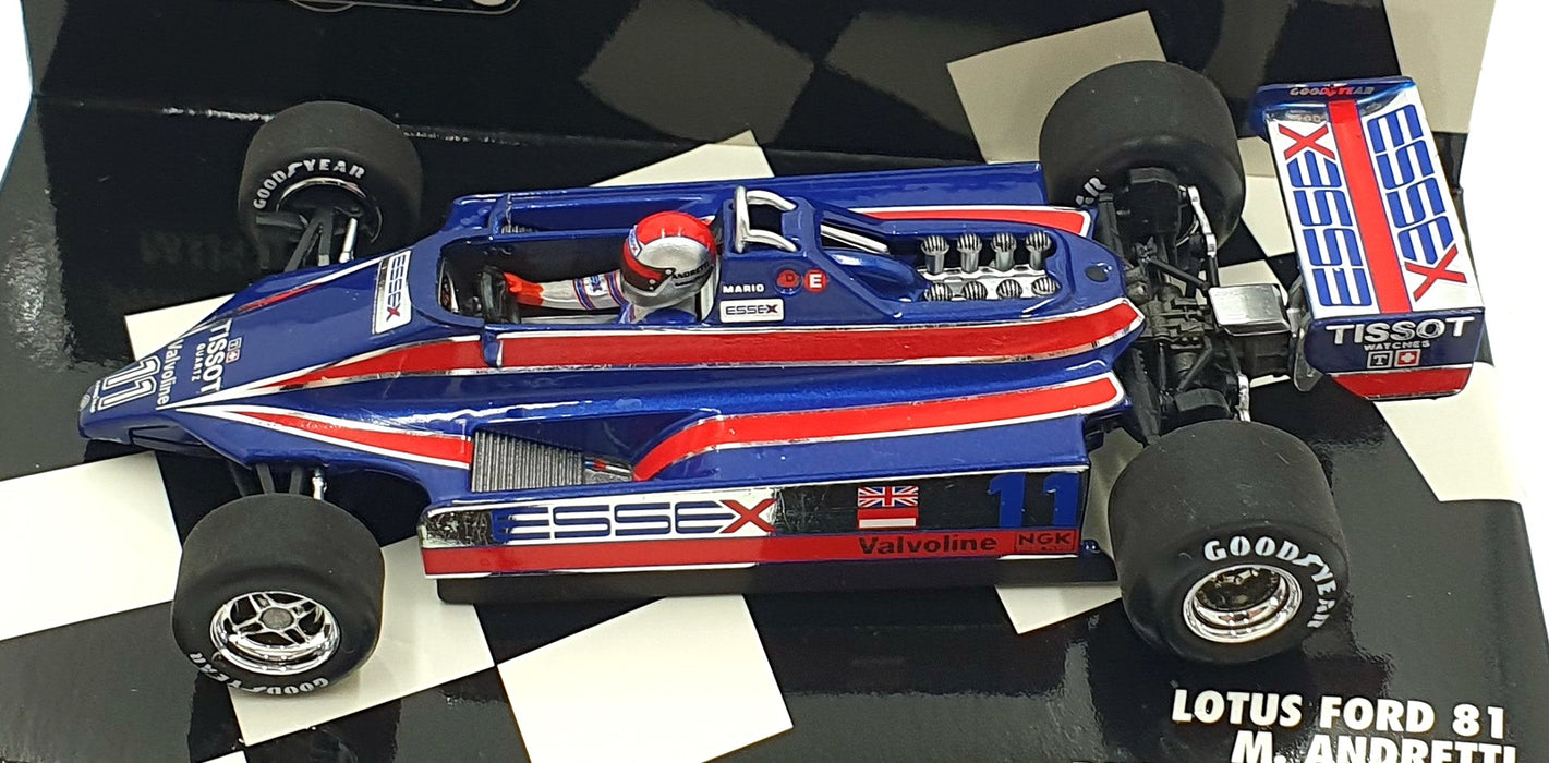 Minichamps 1/43 Scale 400 800011 F1 Lotus Ford 81 #11 Brazilian GP 1980 Andretti