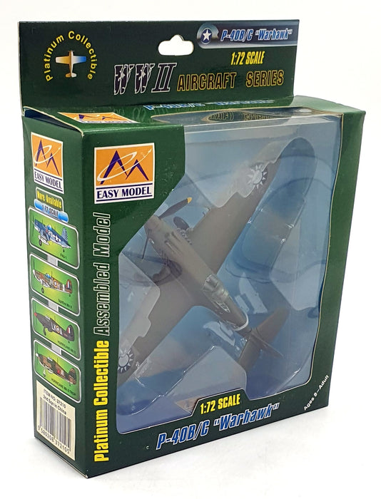 Easy Model 1/72 Scale 37210 P-40B/C "Warhawk" 2nd Sqn China WW2 Aircraft