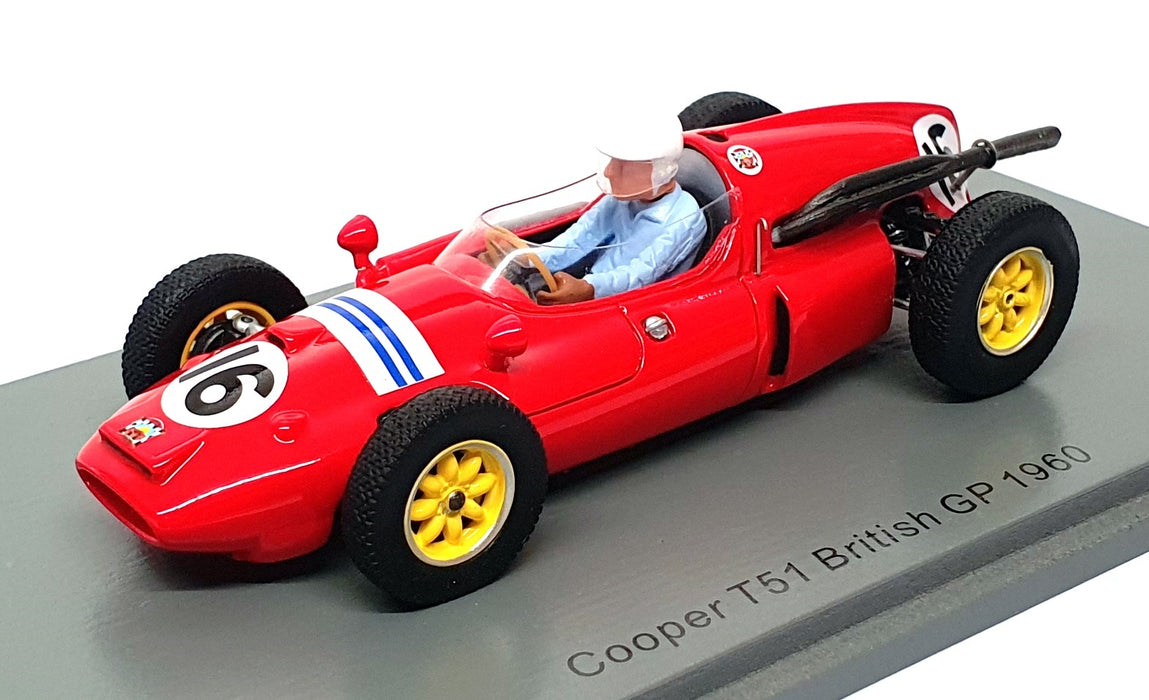 Spark 1/43 Scale S8054 - F1 Cooper T51 #16 British GP 1960 Masten Gregory