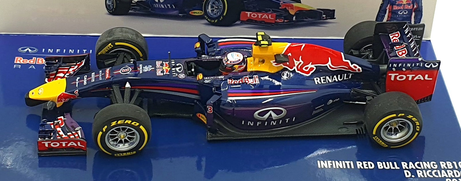 Minichamps 1/43 Scale 410 140003 Infiniti Red Bull Racing RB10 #3 2014 Ricciardo