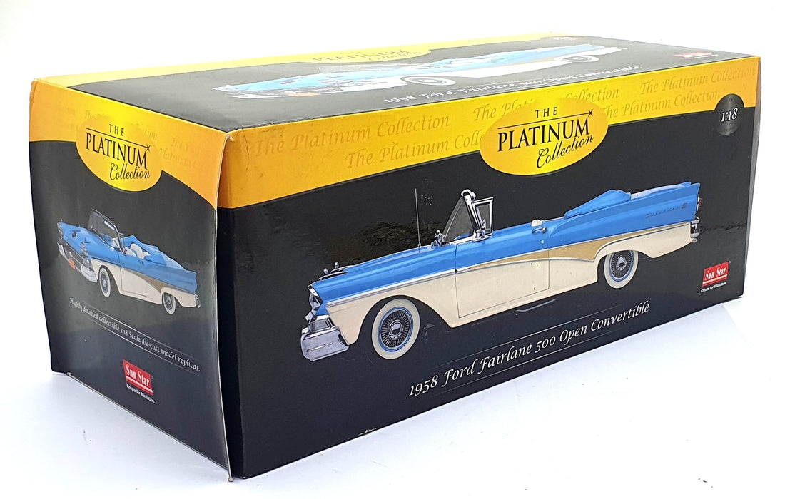 Sun Star 1/18 Scale Diecast 5261 - 1958 Ford Fairlane 500 Open Convertible