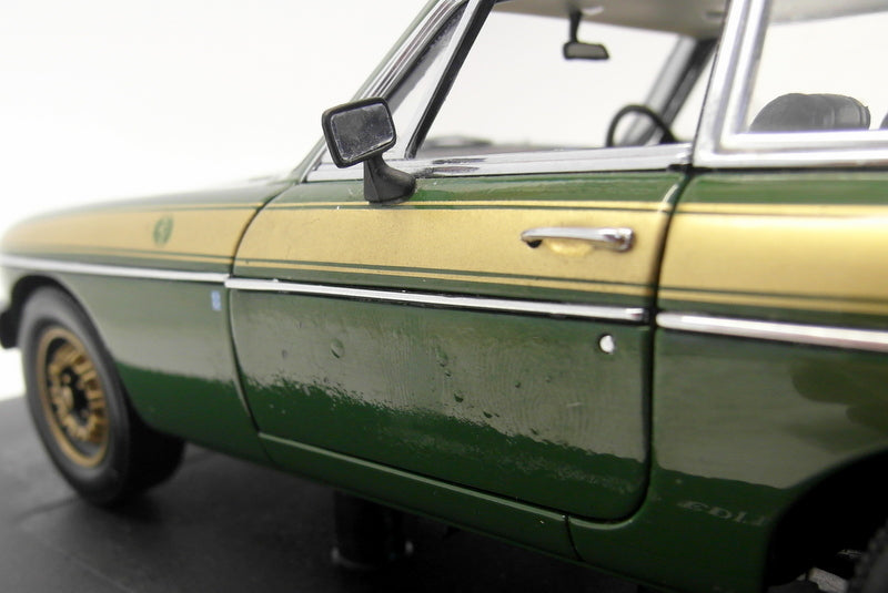 Universal Hobbies 1/18 Scale Diecast - 4458 MG MGB GT Jubilee Edition Green/Gold