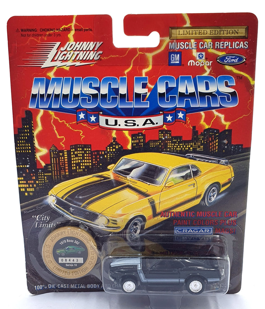 Johnny Lightning 1/64 Scale 200-200 - Muscle Cars 1970 Mustang Boss 302 - Black