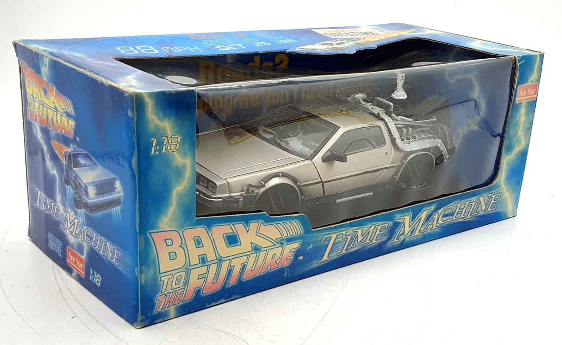 Sun Star 1/18 Scale 2710 Back To The Future Part 2 Flying Time Machine Delorean