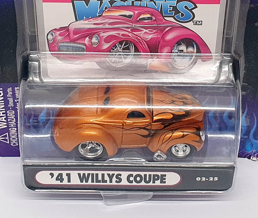 Muscle Machines 1/64 Scale 71161 02-25 - 1941 Willys Coupe - Copper + Flames