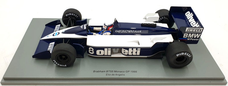 SPARK,BRABHAM BT55 #8 GP Monaco 1986 ANGELIS, 1/18, SPA18S678 SPARK,BRABHAM BT55 #8 GP Monaco 1986 ANGELIS, 1/18, SPA18S678