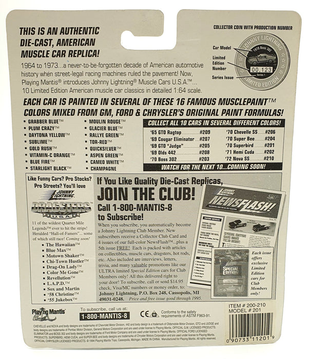 Johnny Lightning 1/64 Scale 200-210 - Muscle Cars USA 1970 Plymouth Superbird