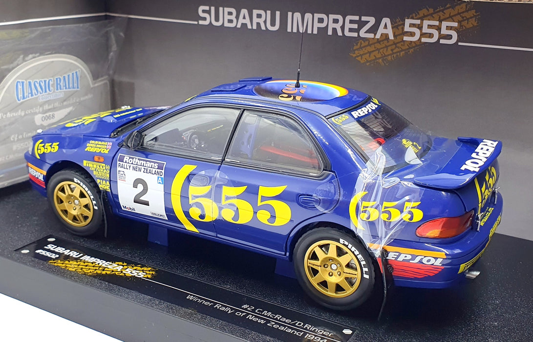 Sun Star 1/18 Scale 5502 Subaru Impreza 555 #2 C.McRae 1994 New Zealand