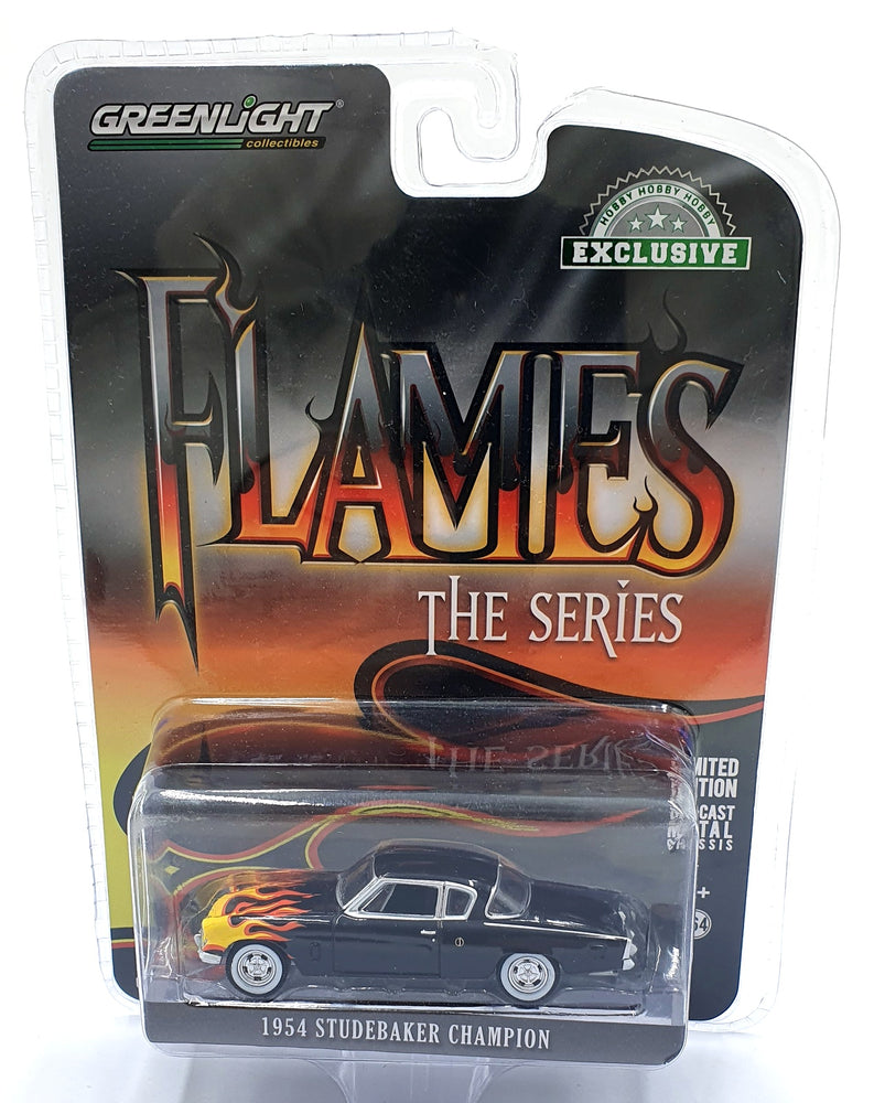 Greenlight 1/64 Scale 30116 - 1954 Studebaker Champion - Black/Flame