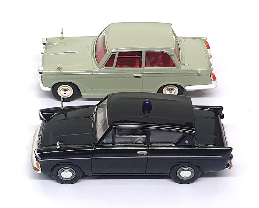 Vanguards 1/43 Scale HB1002 - Ford Anglia Police Triumph Herald - Heartbeat Set