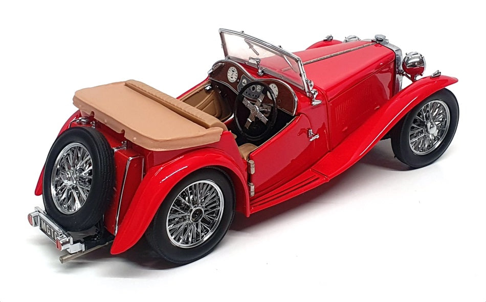 Franklin Mint 1/24 Scale Diecast B11TV80 - 1948 MG TC Roadster - Red