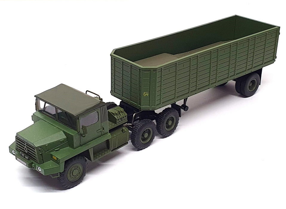 Altaya 1/43 Scale 4199 - Berliet TBC 8 KT Military Truck & Trailer - Green