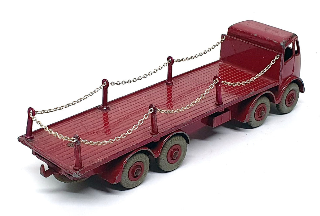 Dinky Supertoys 905 - Foden Flat Truck With Chains - Dk. Red