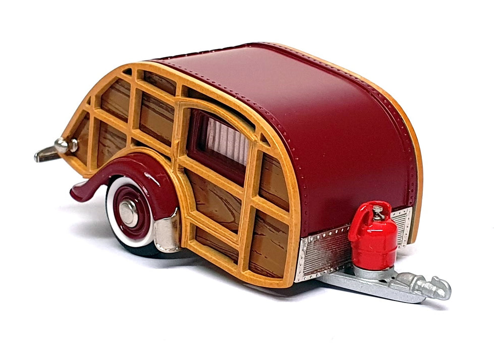 Brooklin 1/43 Scale BRK65 - 1947 Wesley Slumbercoach Woody Trailer - Maroon
