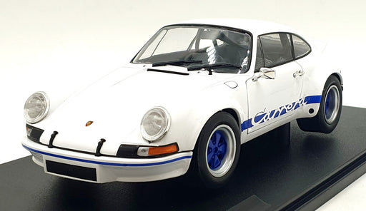 Solido 1/18 Scale S1801119 - 1973 Porsche 911 RSR - White/Blue Carrera Stripes