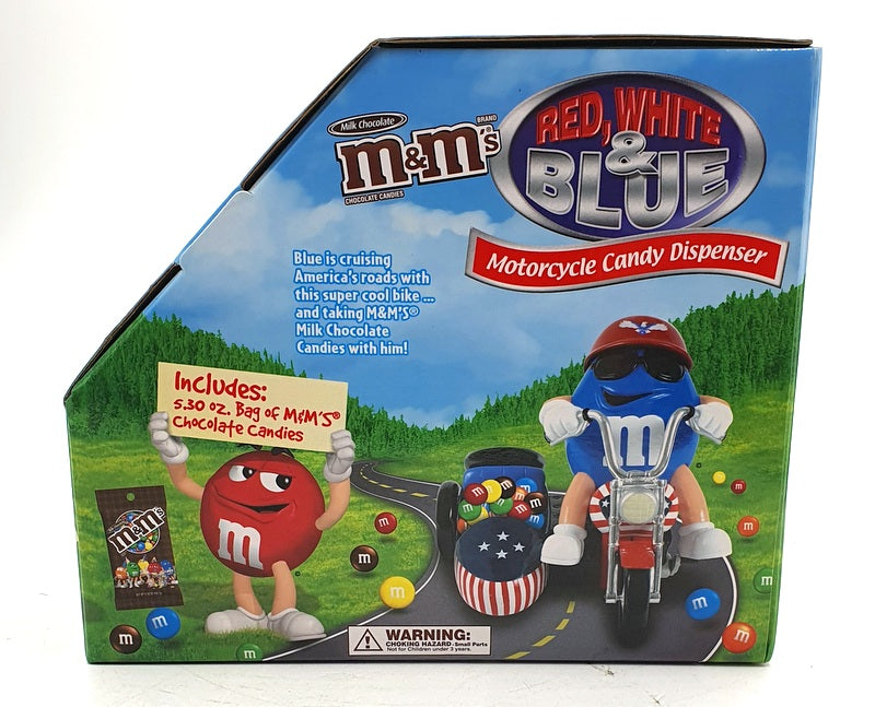 M&Ms 15467 - Red, White and Blue Motorcycle Candy Dispenser 