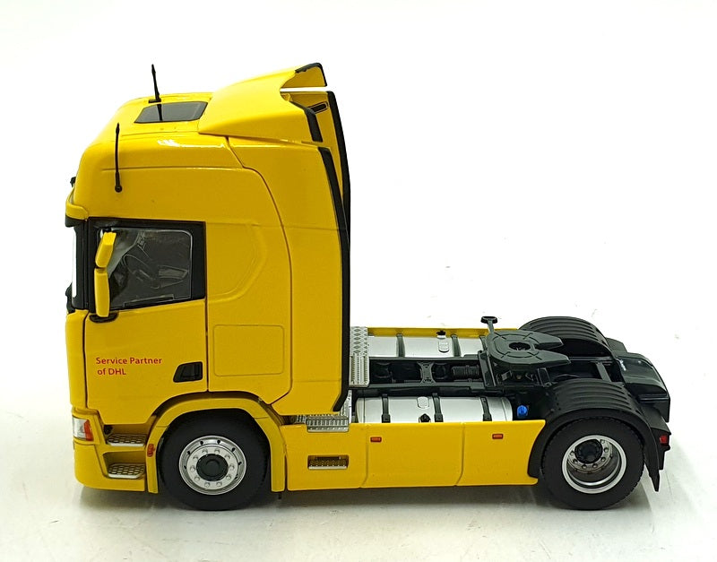 Marge Models 1/32 Scale 2014-04-01 - Scania R500 4x2 Truck DHL Edition - Yellow
