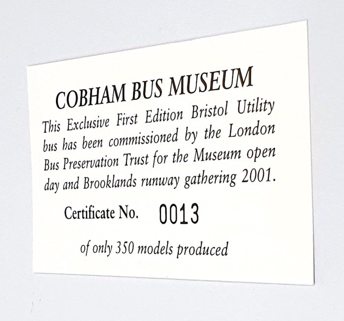 EFE 1/76 Scale 26502A Bristol Utility London T. Cobham Bus Museum Open Day 2001