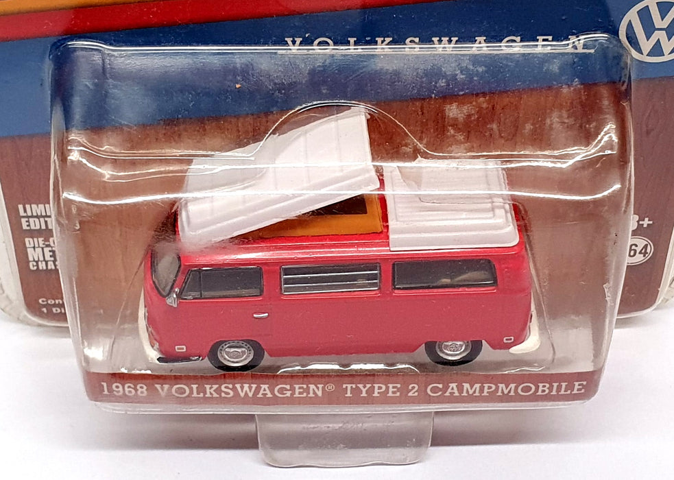 Greenlight 1/64 Scale 29835 - 1968 Volkswagen Type 2 Campmobile - Red