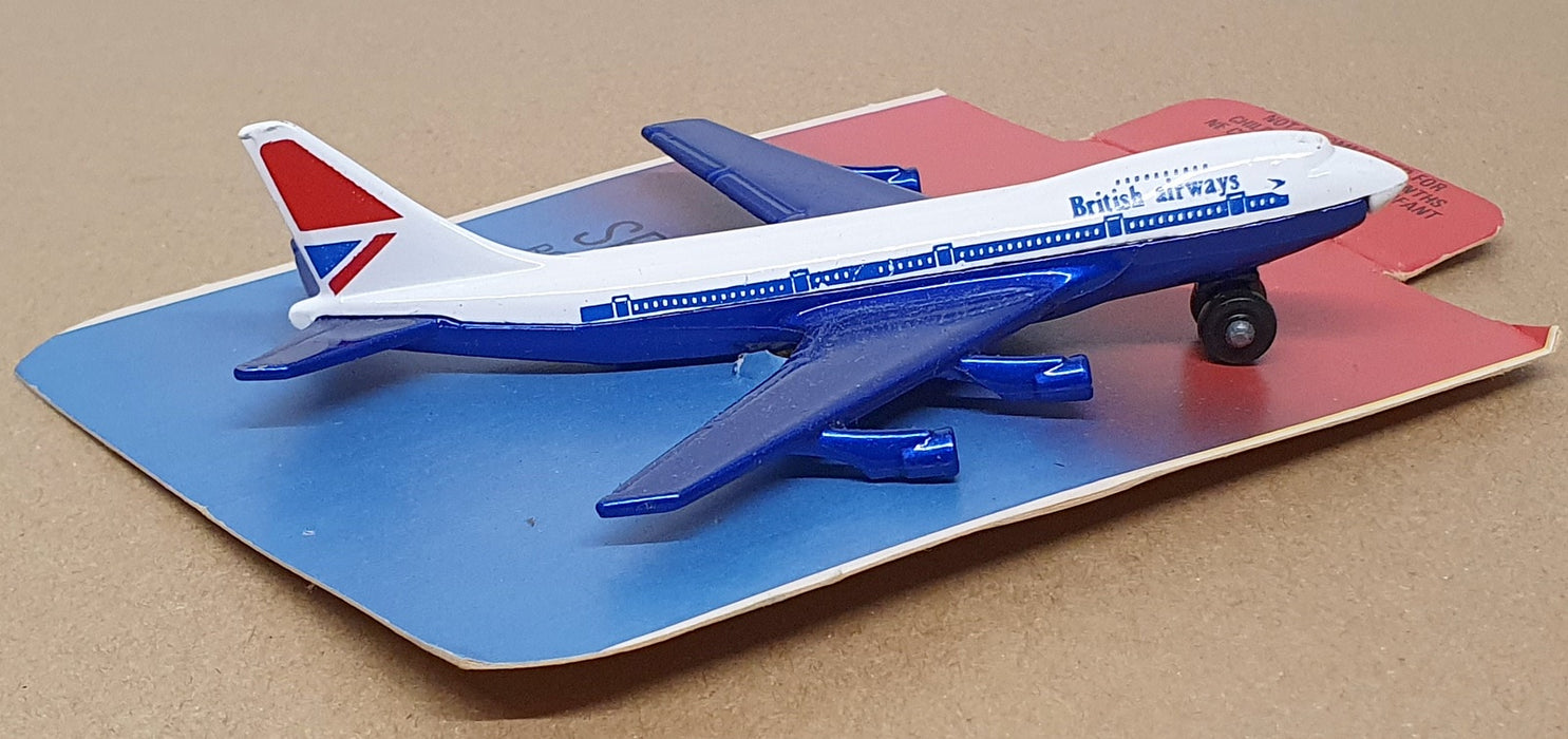 Matchbox Sky-Busters SB-10 - Boeing 747 Aircraft British Airways - Blue/White