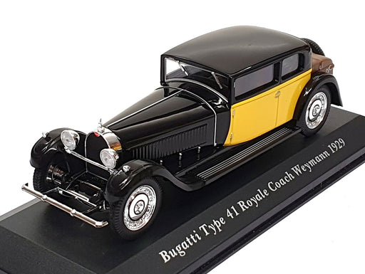 Altaya 1/43 Scale 1929BR 1929 Bugatti Type 41 Coach Royale Weymann Black/Yellow