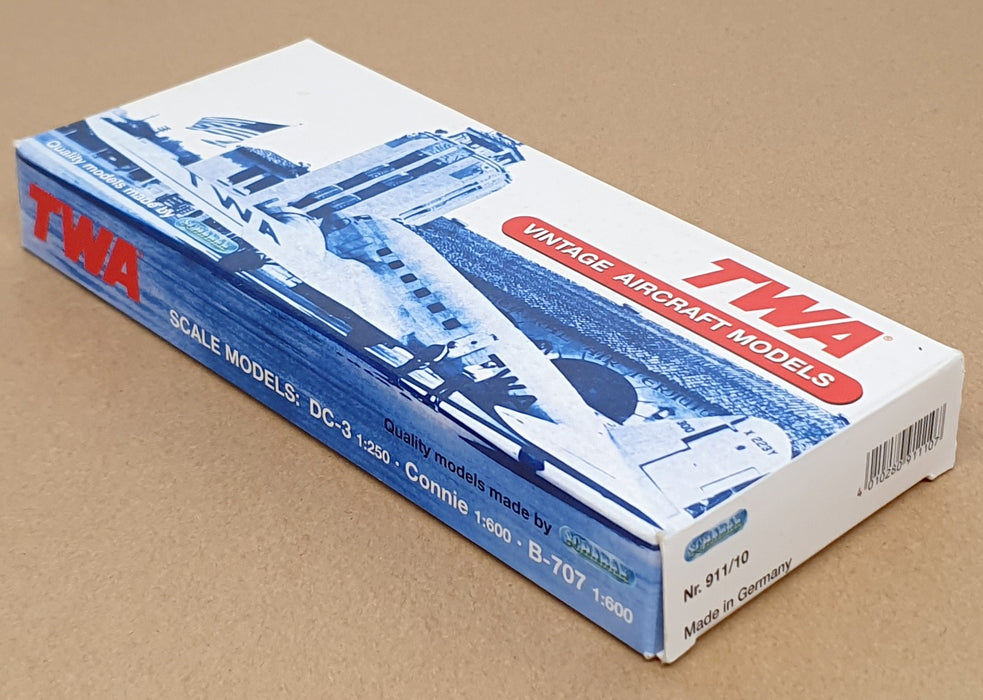 Schabak 3 Piece Aircraft Set 911/10 - TWA 1/250 DC3 1/600 Connie 1/600 B-707