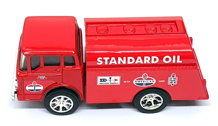 Ertl Appx 17cm Long 1482 - 1966 Ford Gas Truck (American) Coin Bank - Red