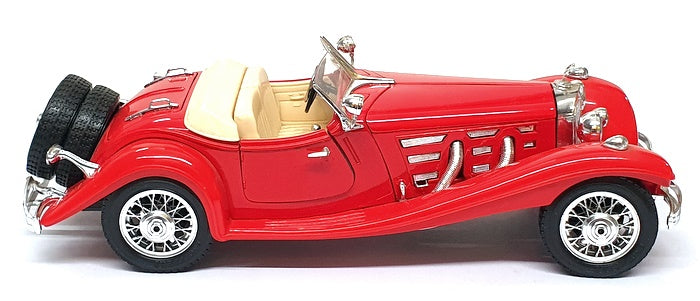 Burago 1/18 Scale 25625U - 1936 Mercedes Benz 500k Special Roadster - Red