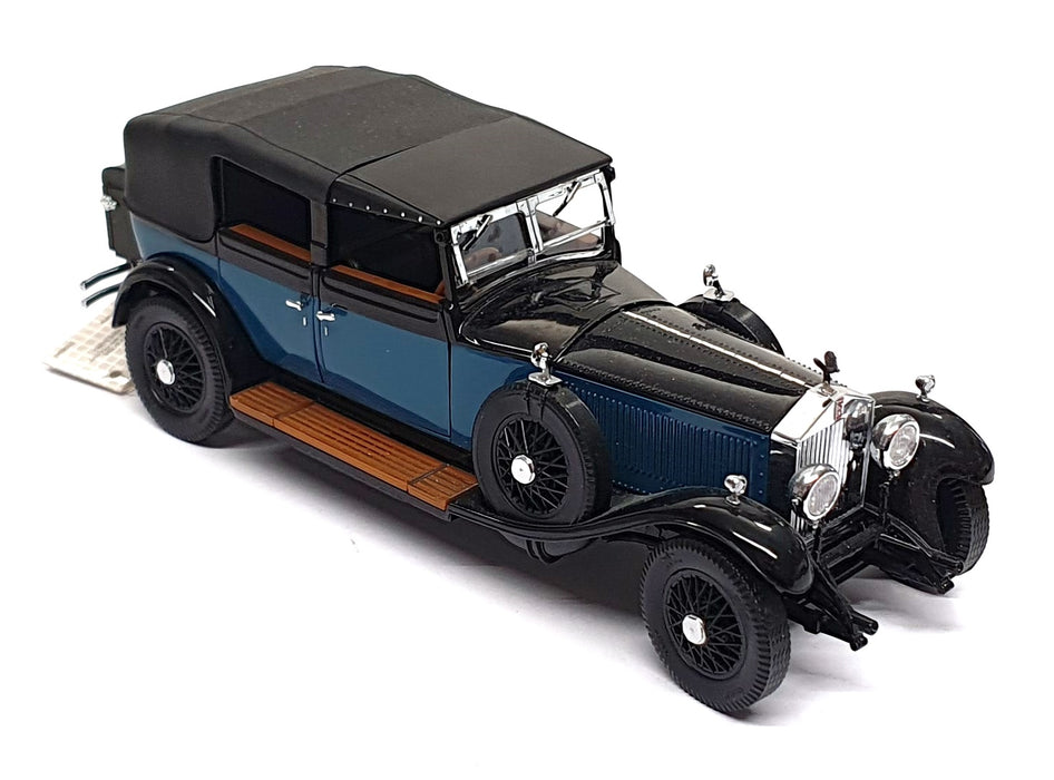 Franklin Mint 1/24 Scale 19626F - 1929 Rolls Royce Phantom I - Black/Blue